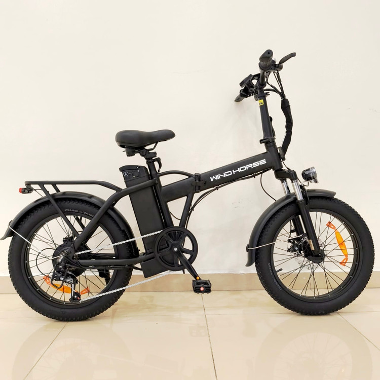 دوچرخه برقی تاشو آفرود تایر پهن WIND HORSE ( استاندارد انگلیس ) مدل W4A